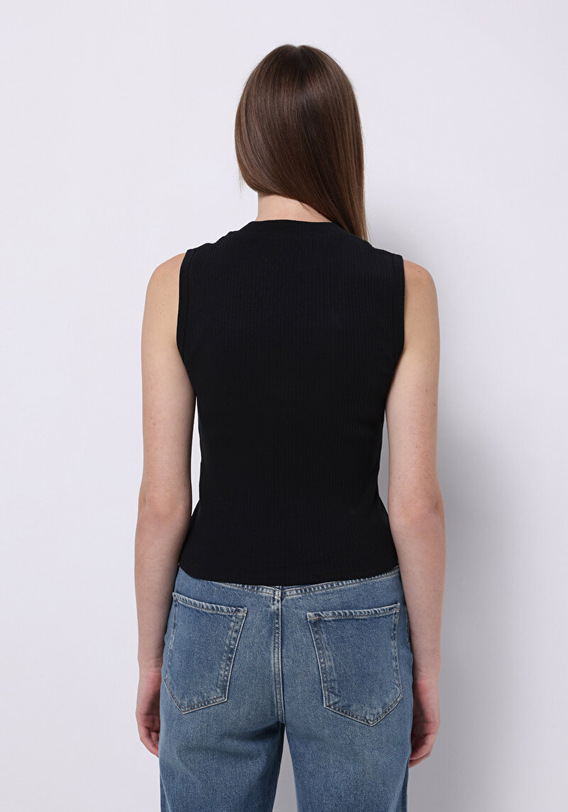 Slim Fit   Kadın Siyah Atlet