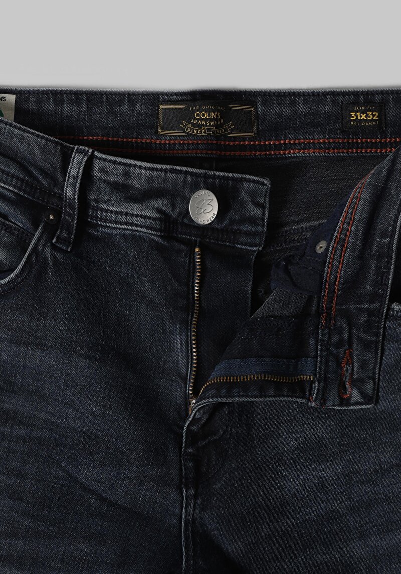 Slim Fit Düşük Bel Dar Paça Erkek Denim Jean Pantolon