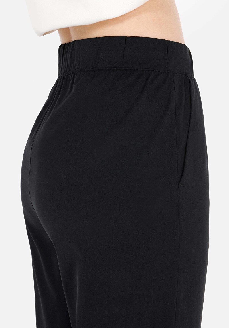 Regular Fit Orta Bel  Kadın Siyah Eşofman Altı