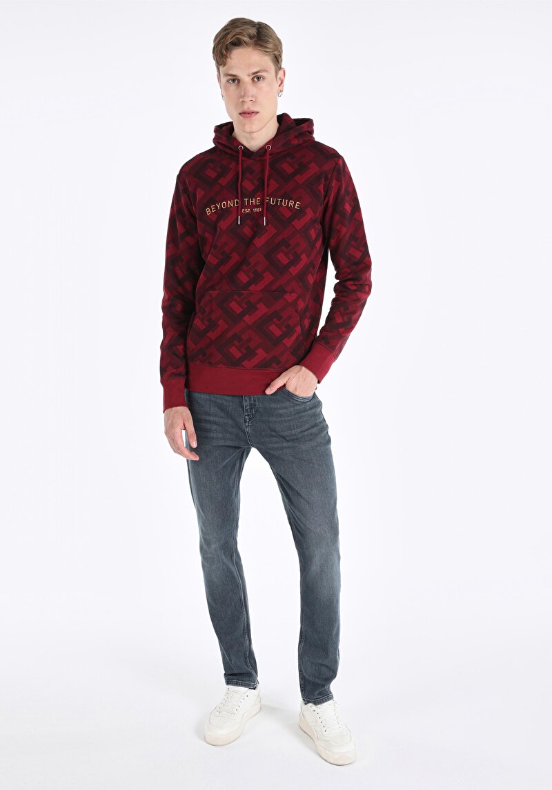 Regular Fit Erkek Mor Sweatshirt