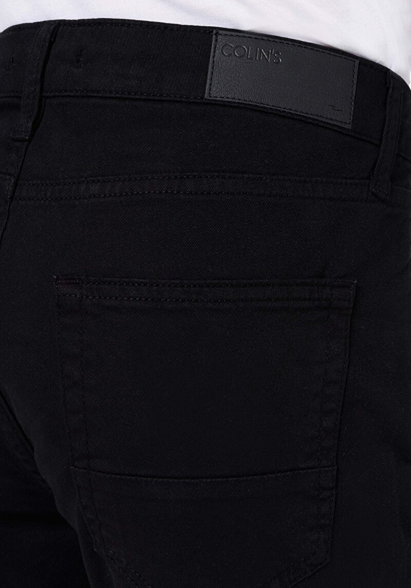 Straıght Fıt Düşük Bel Düz Paça Erkek Siyah  Pantolon