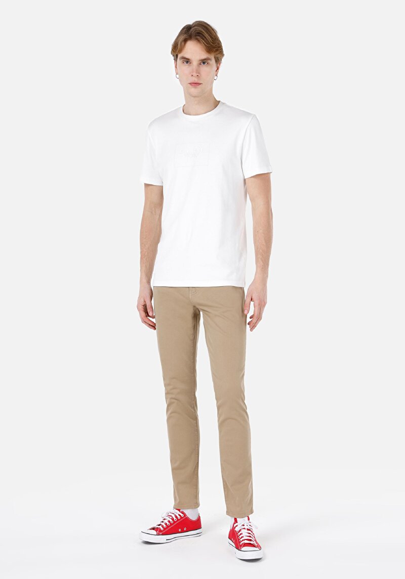 Straight Fit Düşük Bel Düz Paça Erkek Kahverengi Astarsız Pantolon