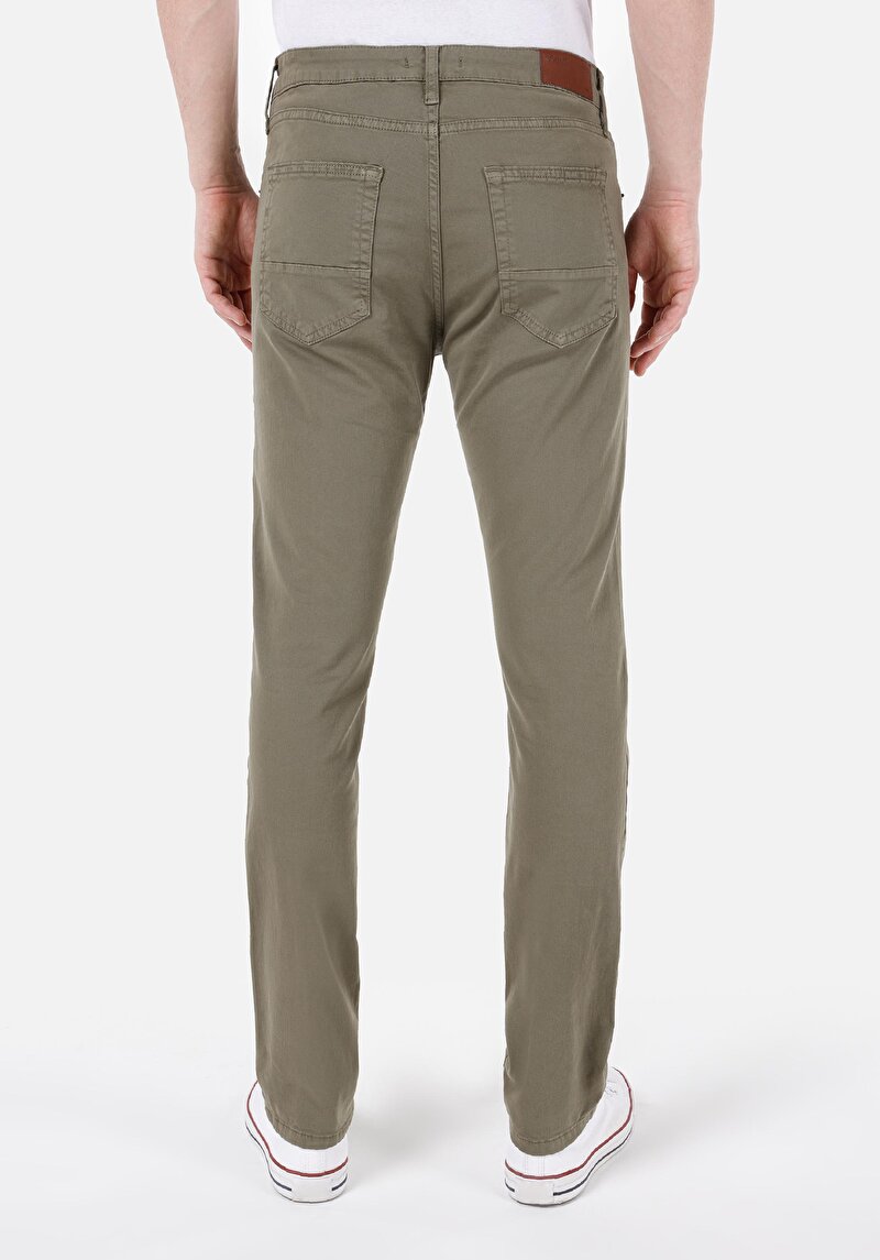 Straıght Fıt Düşük Bel Düz Paça Erkek Yeşil  Pantolon