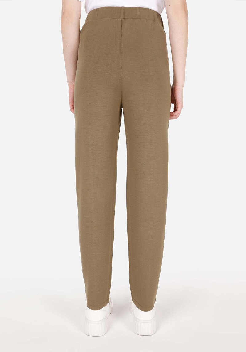 Regular Fit Orta Bel Kadın Yeşil Eşofman Altı