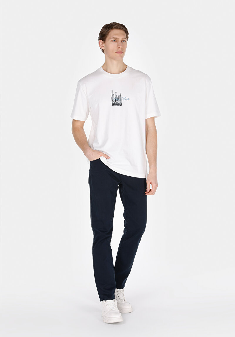 Straıght Fıt Düşük Bel Düz Paça Erkek Lacivert Pantolon