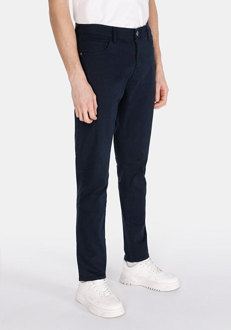 Straıght Fıt Düşük Bel Düz Paça Erkek Lacivert Pantolon