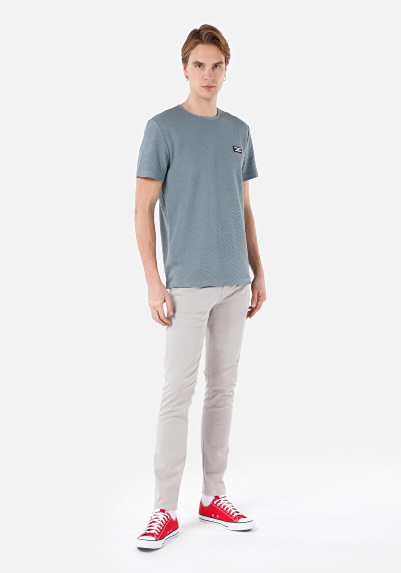 Straight Fit Düşük Bel Düz Paça Erkek Taş Düğmeli Pantolon