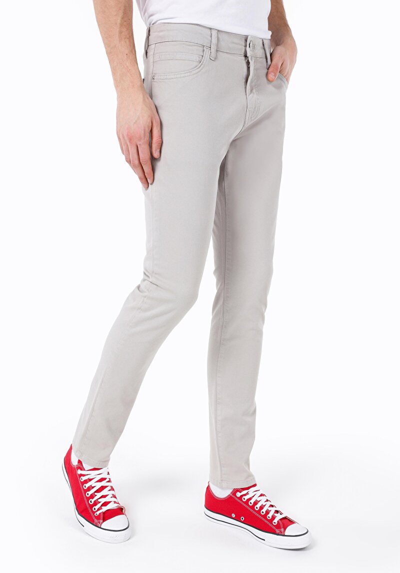 Straight Fit Düşük Bel Düz Paça Erkek Taş Astarsız Pantolon