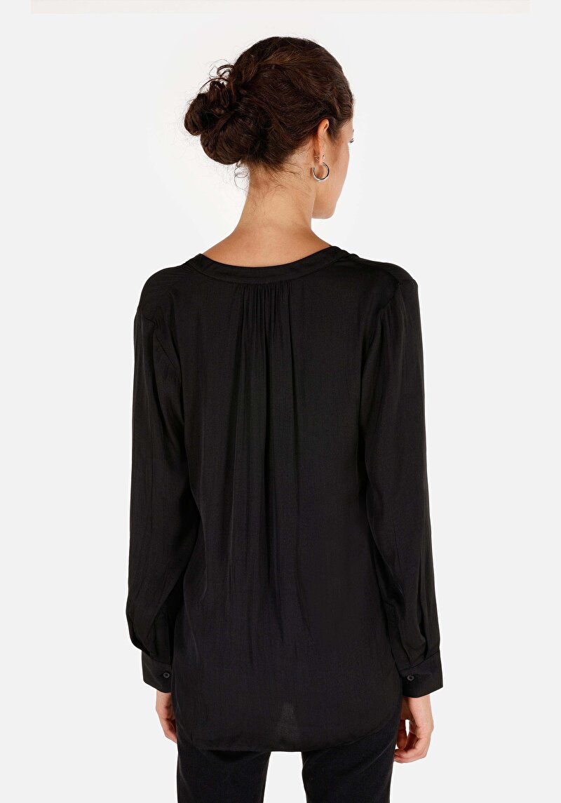 Regular Fit Kadın Siyah Gömlek