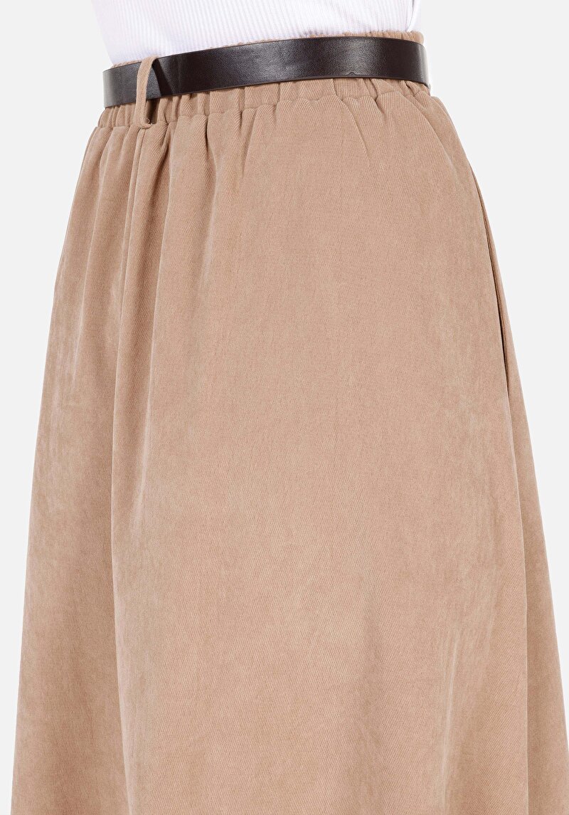 Maxi Length   Kadın Bej Etek