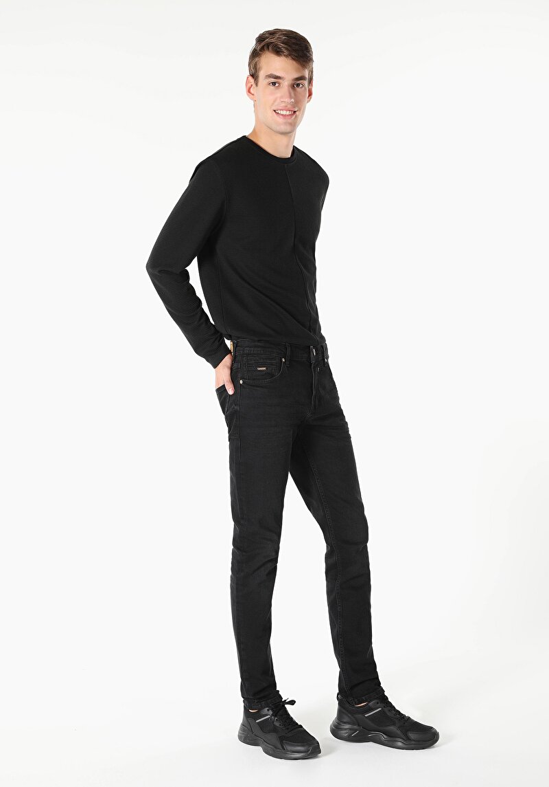 Straight Fit Düşük Bel Düz Paça Erkek Denim Jean Pantolon