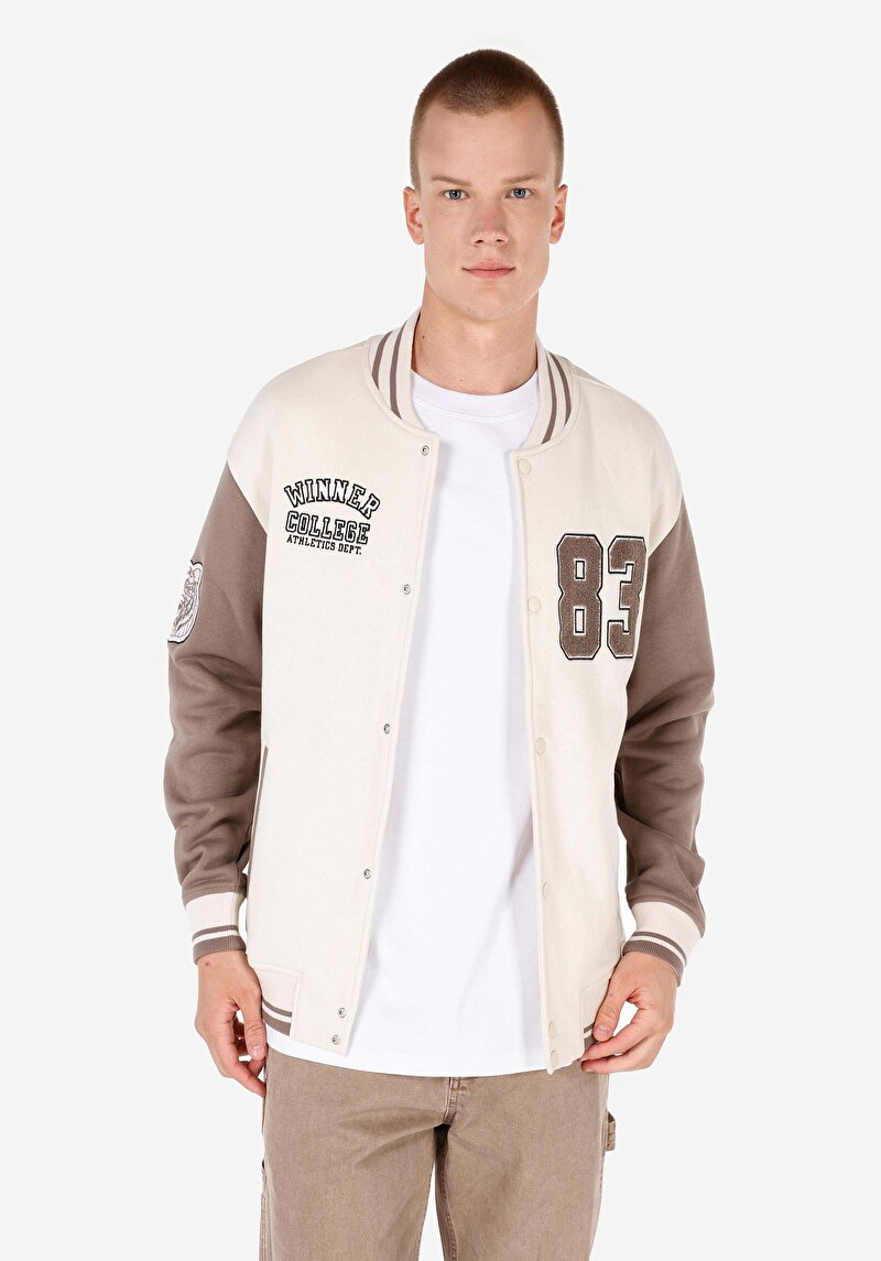 Regular Fit Erkek Ekru Ceket