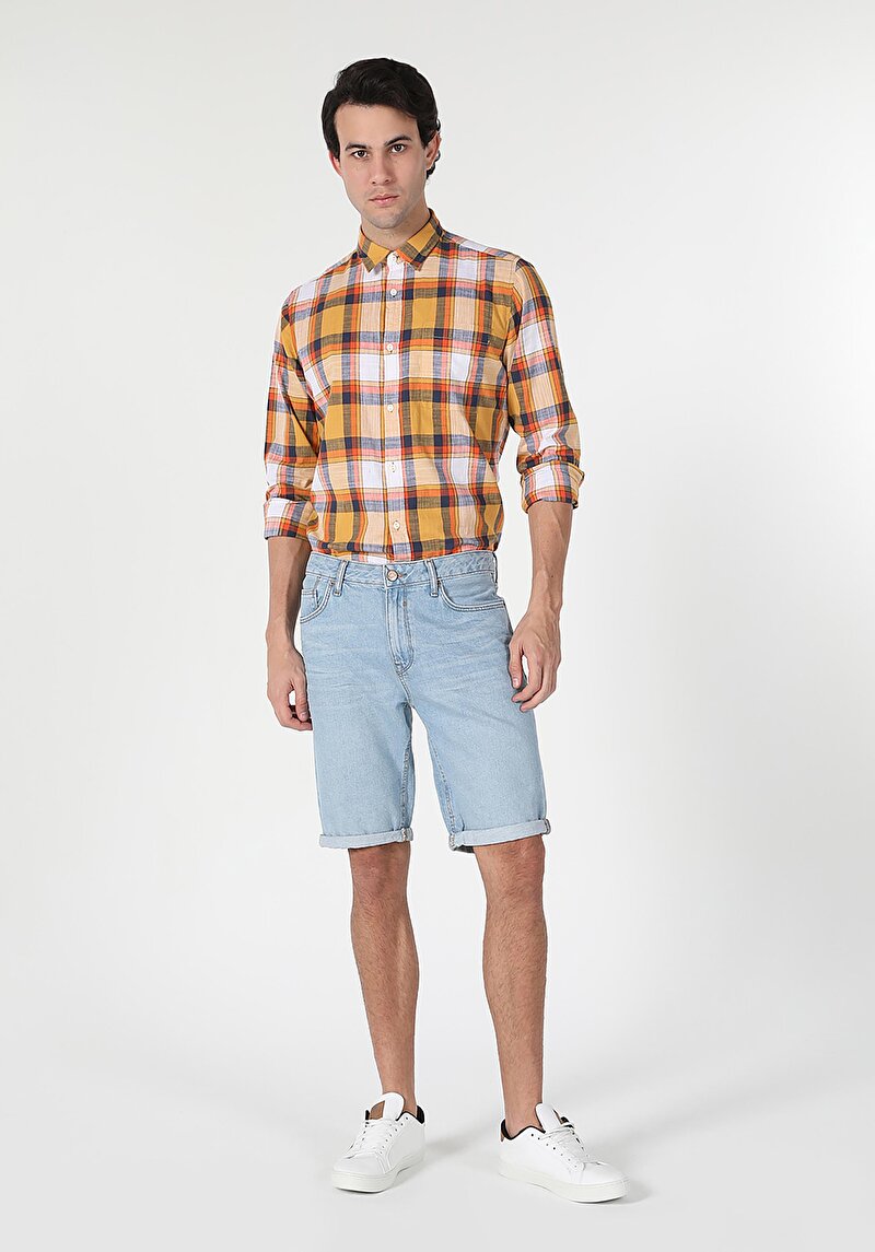 Regular Fit Orta Bel  Erkek Denim Jean Şort Cl1059958