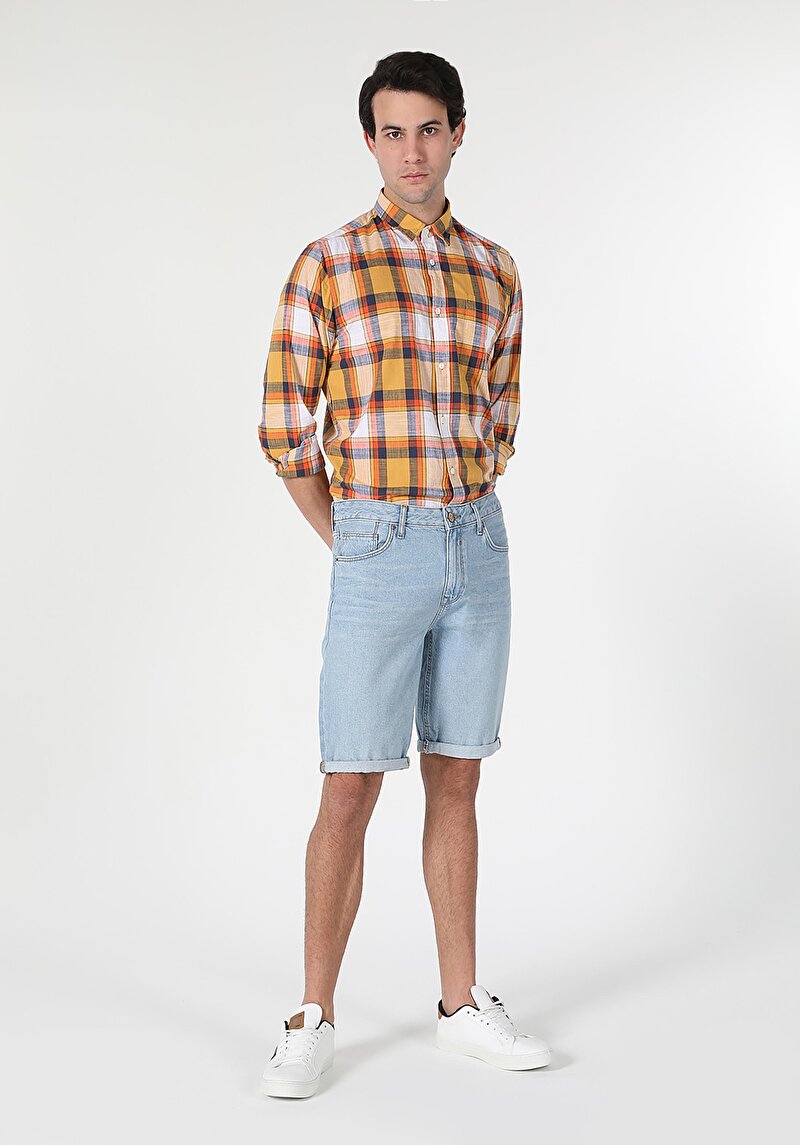 Regular Fit Orta Bel  Erkek Denim Jean Şort Cl1059958