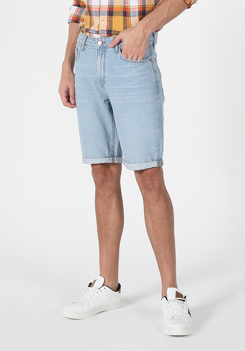 Regular Fit Orta Bel  Erkek Denim Jean Şort Cl1059958