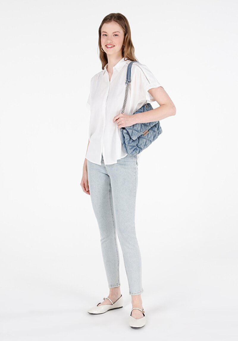 Skinny Fit Kadın İndigo Jean Pantolon