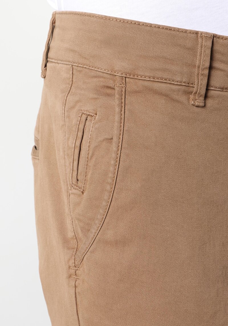 Slim Fit Orta Bel Düz Paça Erkek Gri  Pantolon