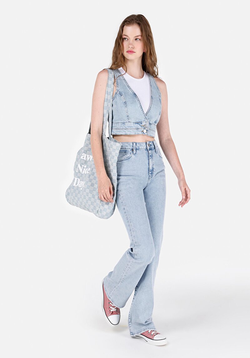 Regular Fit Kadın İndigo Jean Pantolon