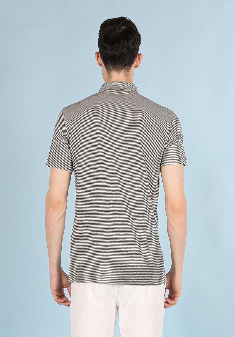 Regular Fit Polo Yaka Düz Erkek Yeşil Kısa Kol Tişört