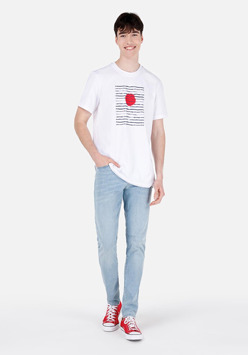 Slim Fit Pamuklu Erkek İndigo Jean Pantolon