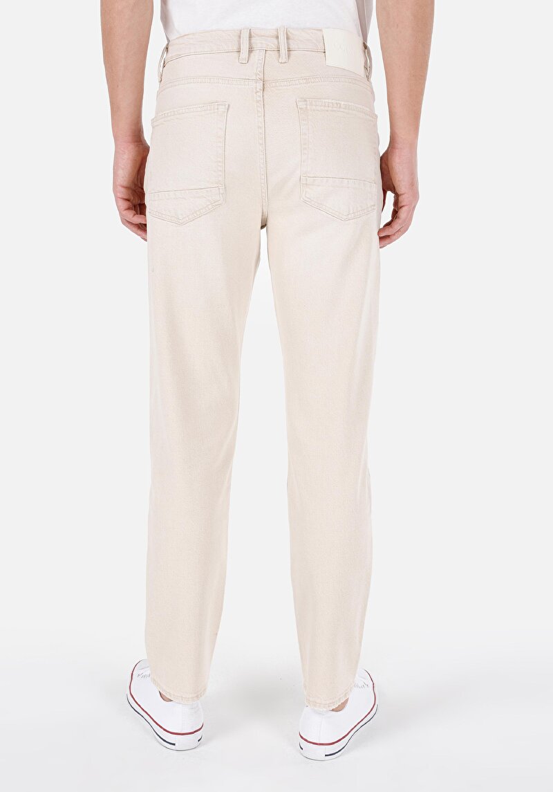 Loose Straight Fit Orta Bel Düz Paça Erkek Denim Jean Pantolon