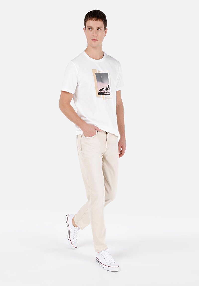 Loose Straight Fit Orta Bel Düz Paça Erkek Denim Jean Pantolon