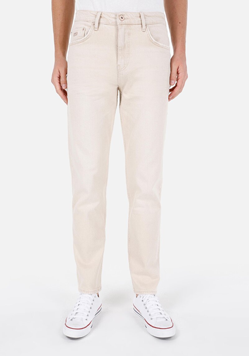 Loose Straight Fit Orta Bel Düz Paça Erkek Denim Jean Pantolon