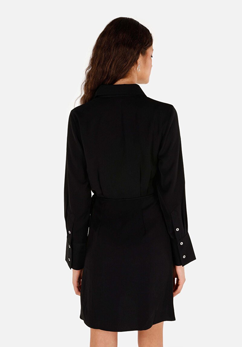 Regular Fit Kadın Siyah Elbise