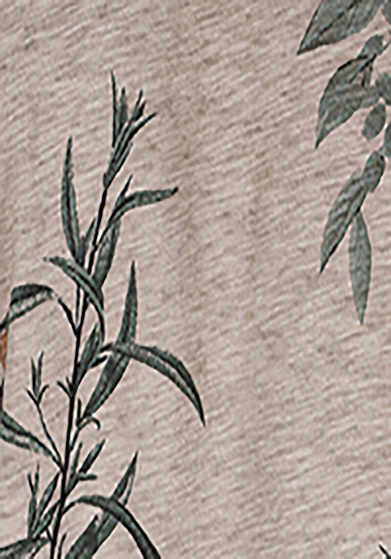 Regular Fit Yuvarlak Yaka Baskılı Erkek Gri Örme Kısa Kol Tişört