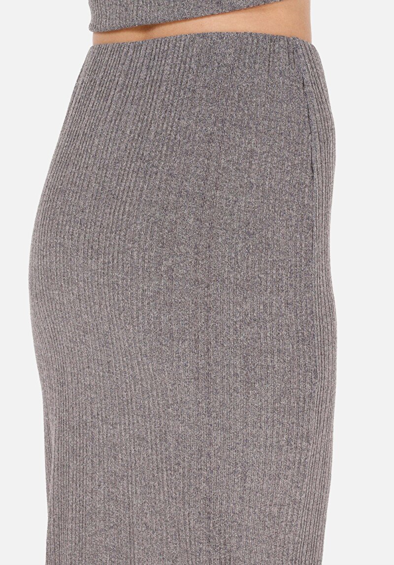 Slim Fit   Kadın Antrasit Etek