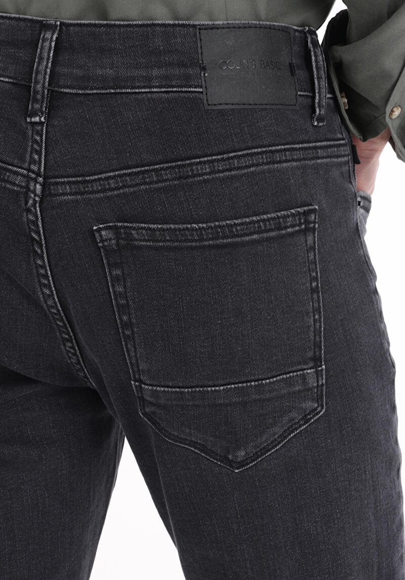 Slim Fit Düşük Bel Dar Paça Erkek Denim Jean Pantolon