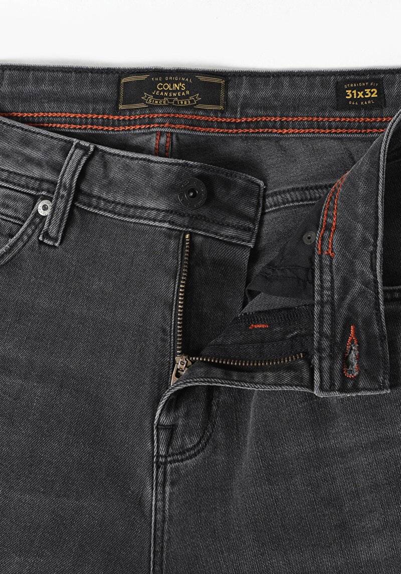 Straight Fit Düşük Bel Düz Paça Erkek İndigo Jean Pantolon