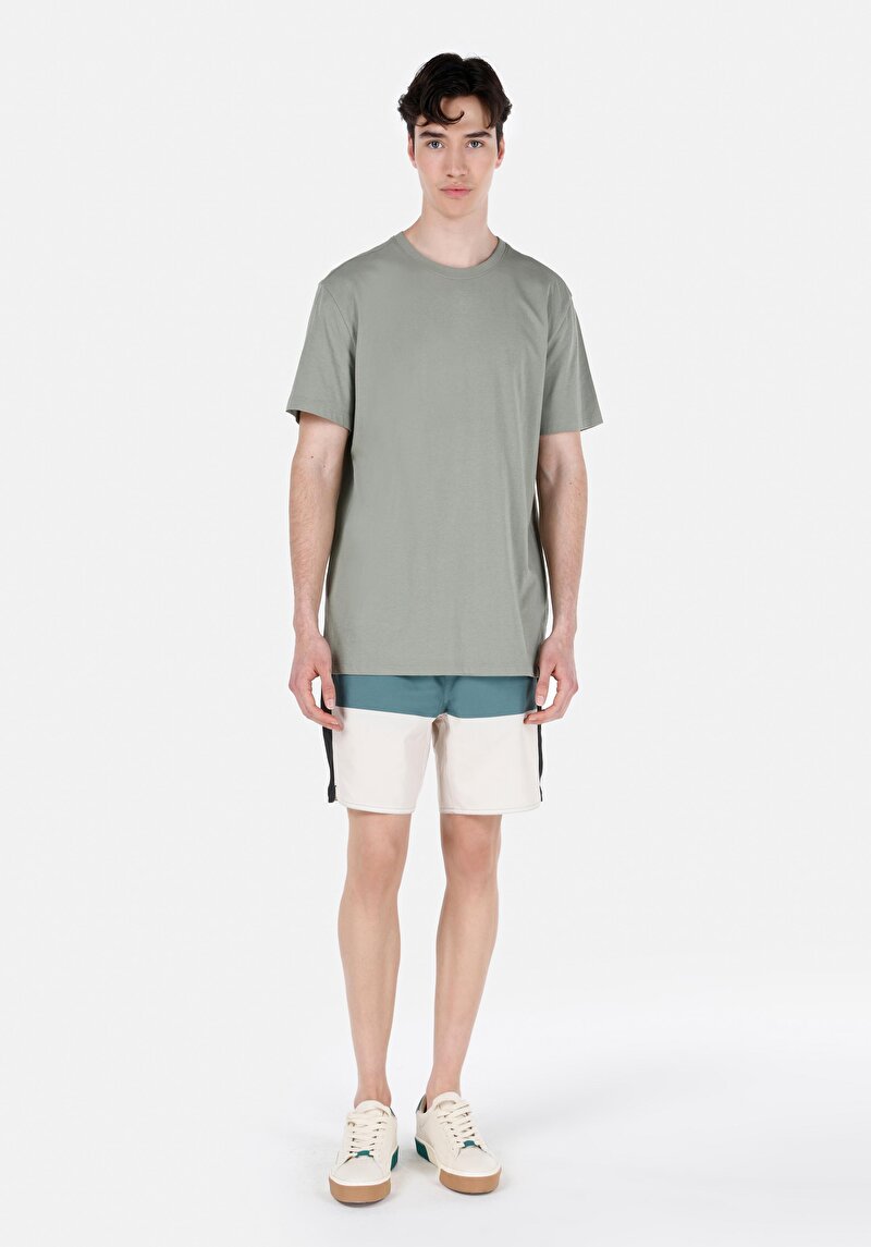 Slim Fit Erkek Dokuma Çok Renkli Deniz Şortu