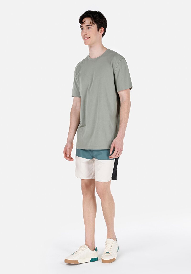 Slim Fit Erkek Dokuma Çok Renkli Deniz Şortu