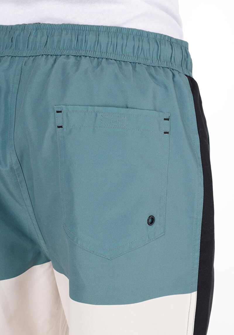 Slim Fit Erkek Dokuma Çok Renkli Deniz Şortu