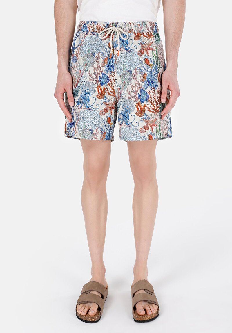 Regular Fit Erkek Bej Deniz Şortu