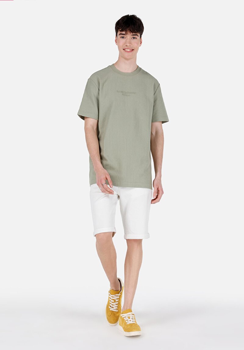 Straight Fit Düşük Bel Erkek Lacivert Jean Şort