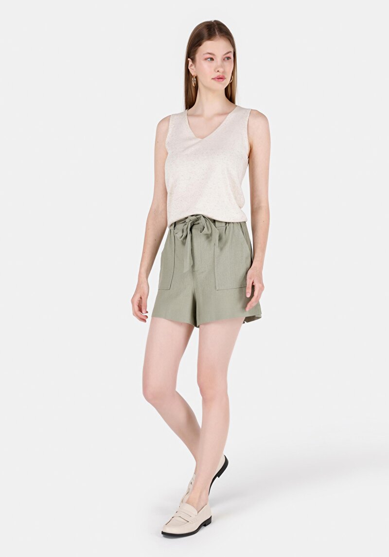 Slim Fit Kadın Ekru Kazak