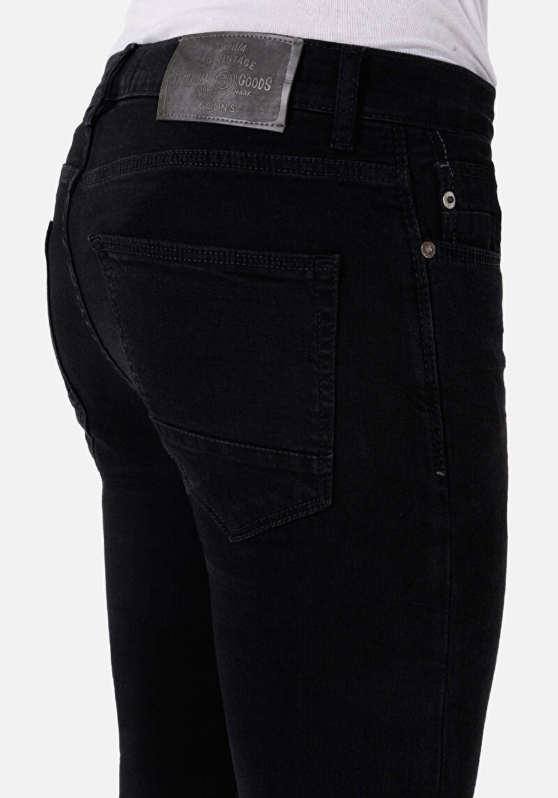 Skinny Fit Düşük Bel Dar Paça Cepli Erkek Lacivert Jean Pantolon