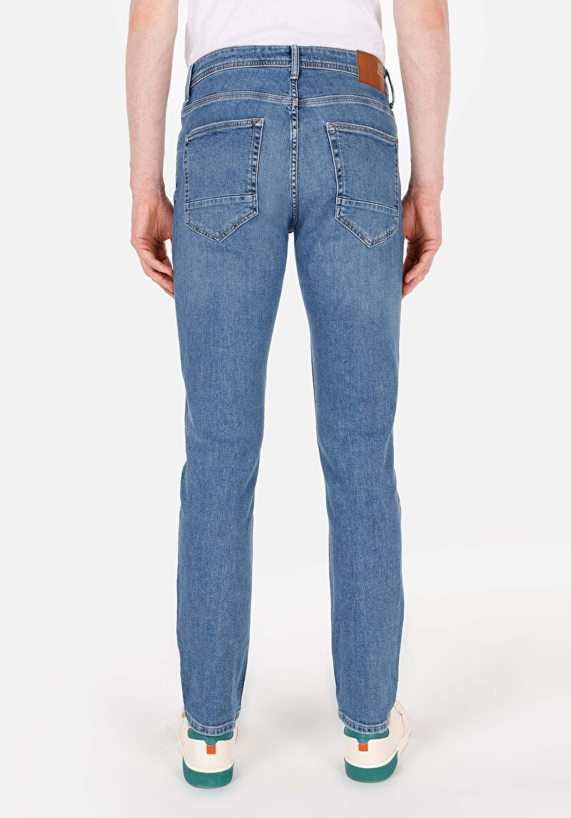 Straight Fit Düşük Bel Düz Paça Erkek Denim Jean Pantolon