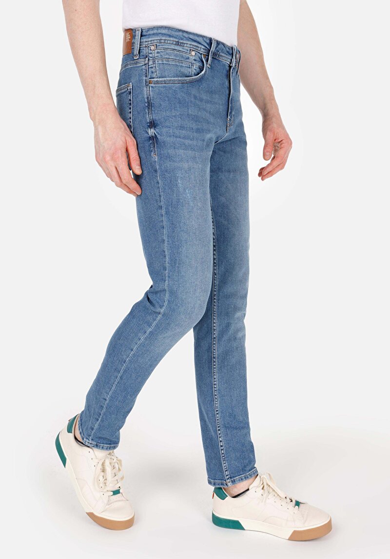 Straight Fit Düşük Bel Düz Paça Erkek Denim Jean Pantolon