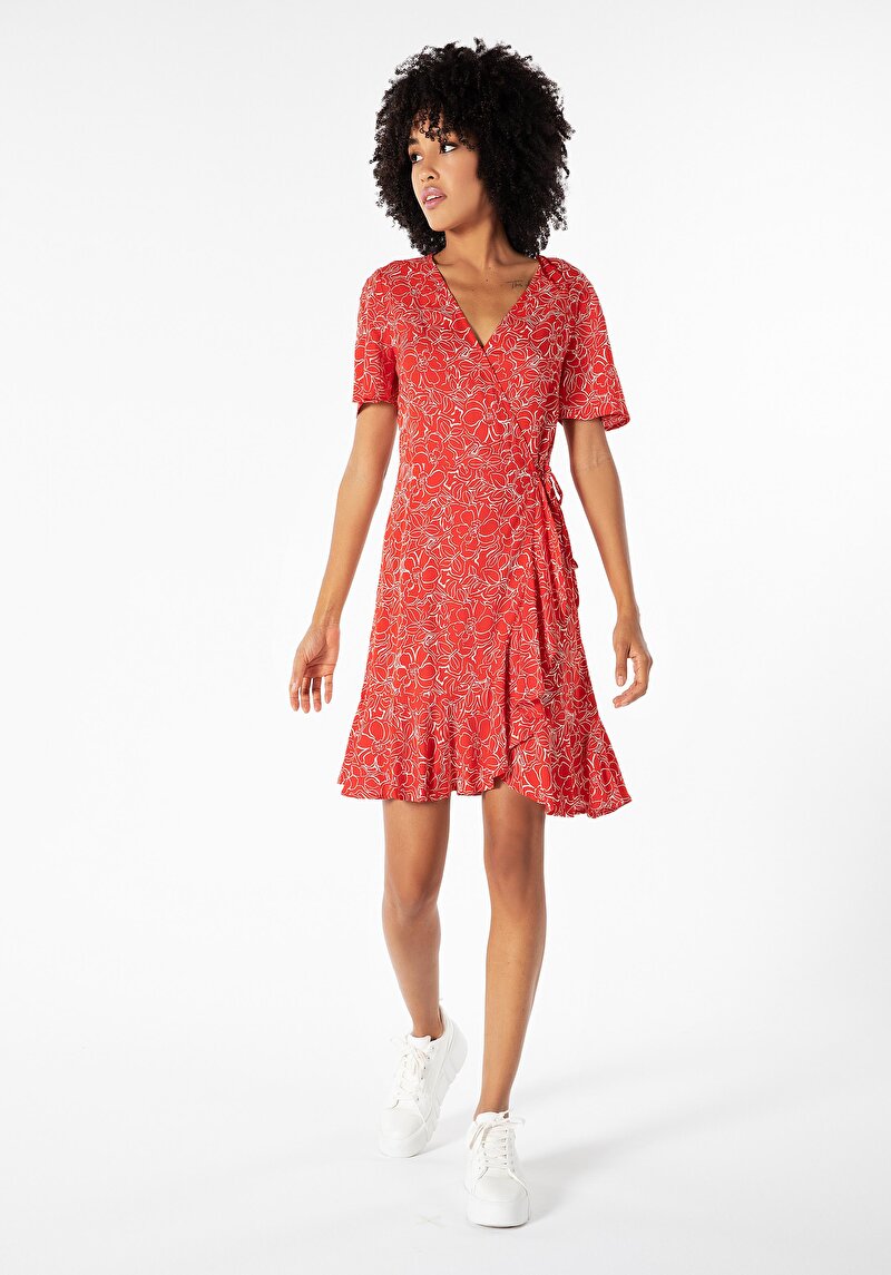 Slim Fit Kadın Kirmizi Elbise