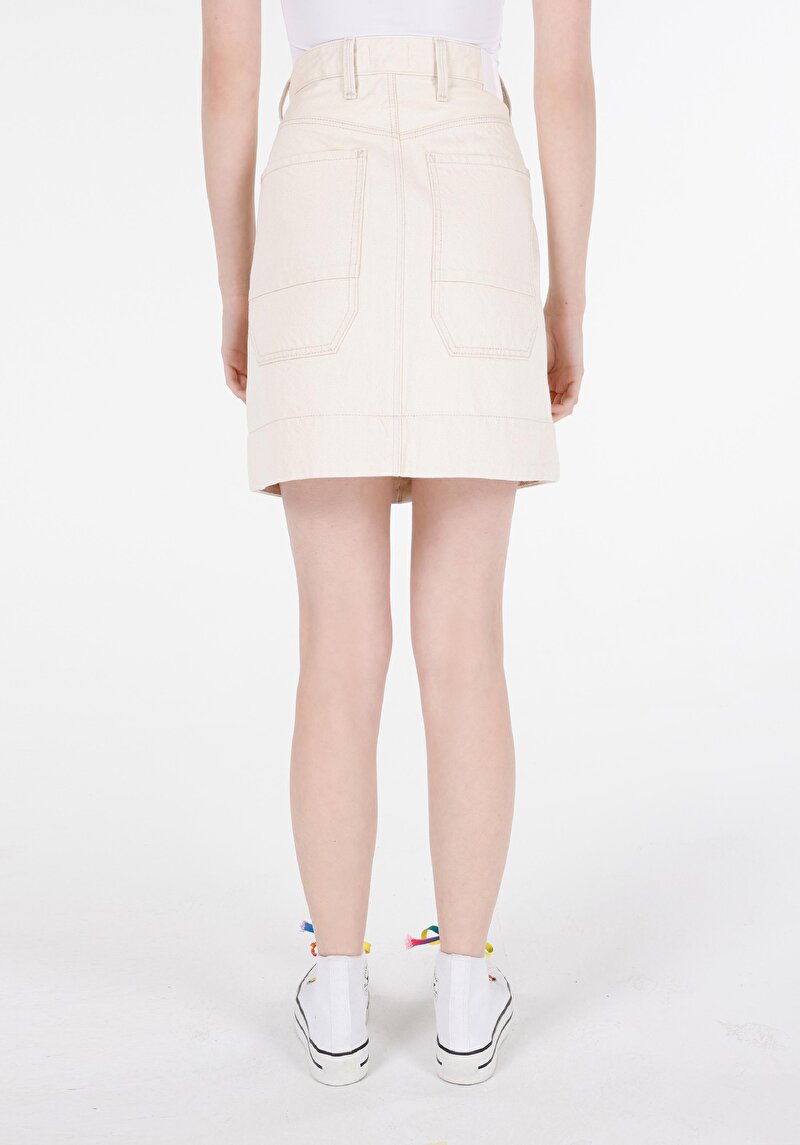 Slim Fit Kadın Mavi Etek