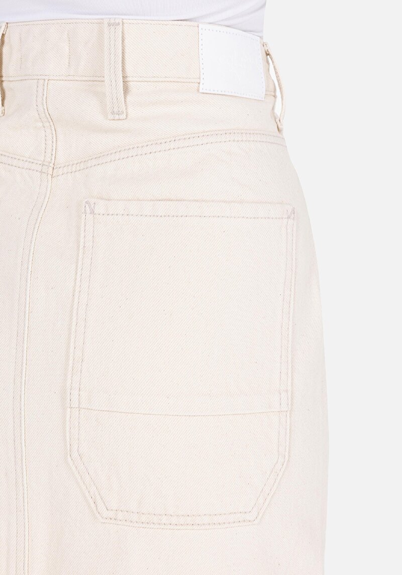 Slim Fit   Kadın Mavi Etek