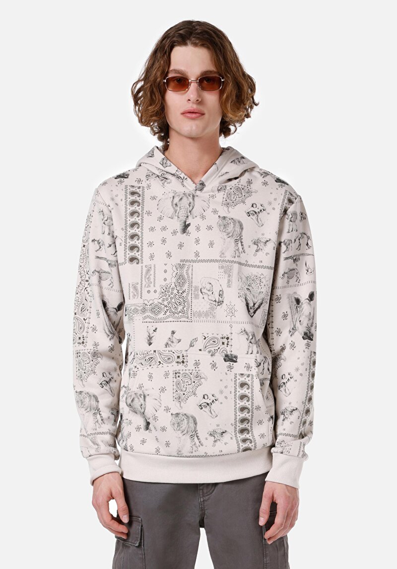 Regular Fit Erkek Bej Sweatshirt