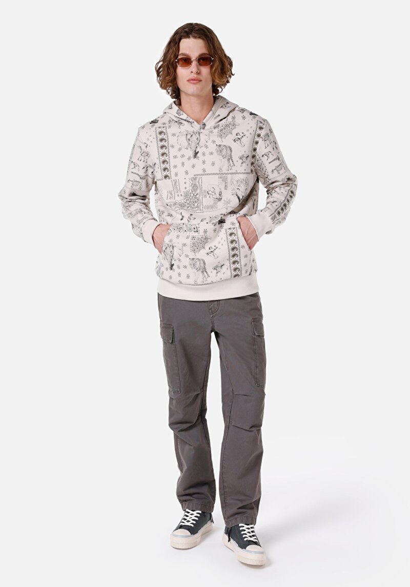 Regular Fit Erkek Bej Sweatshirt