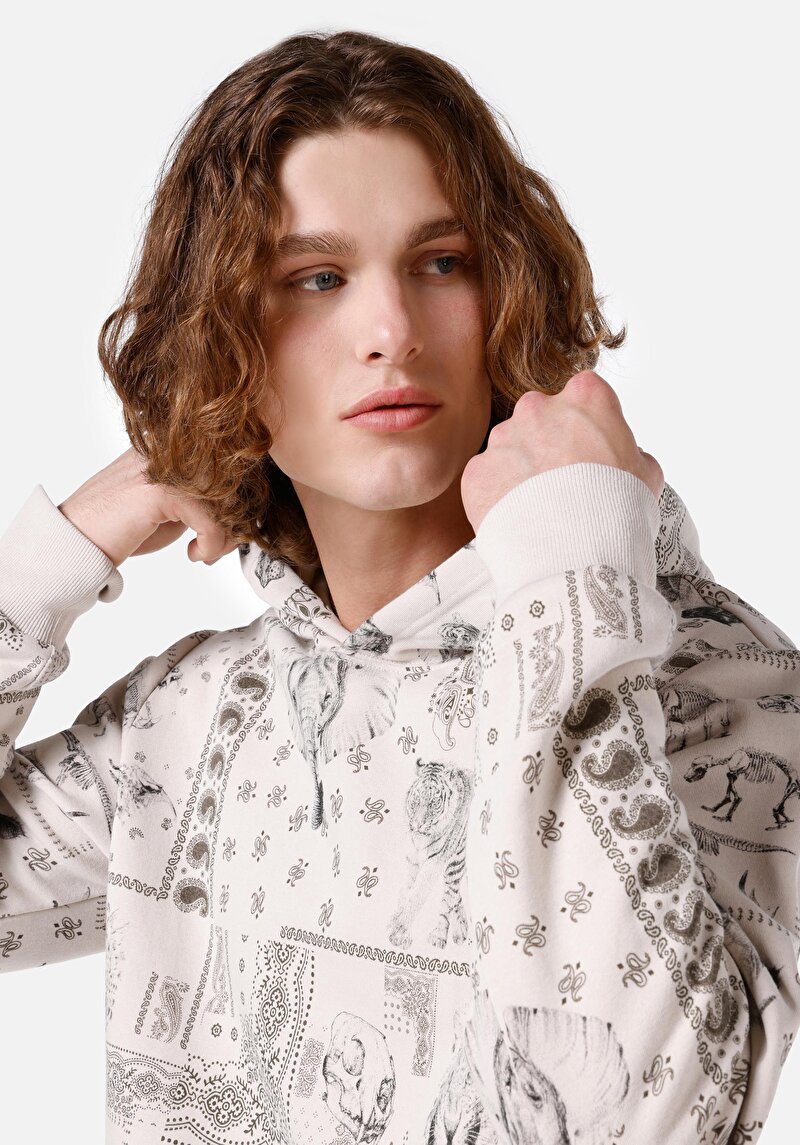 Regular Fit Erkek Bej Sweatshirt