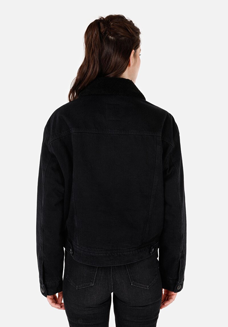 Regular Fit Kadın Siyah Ceket