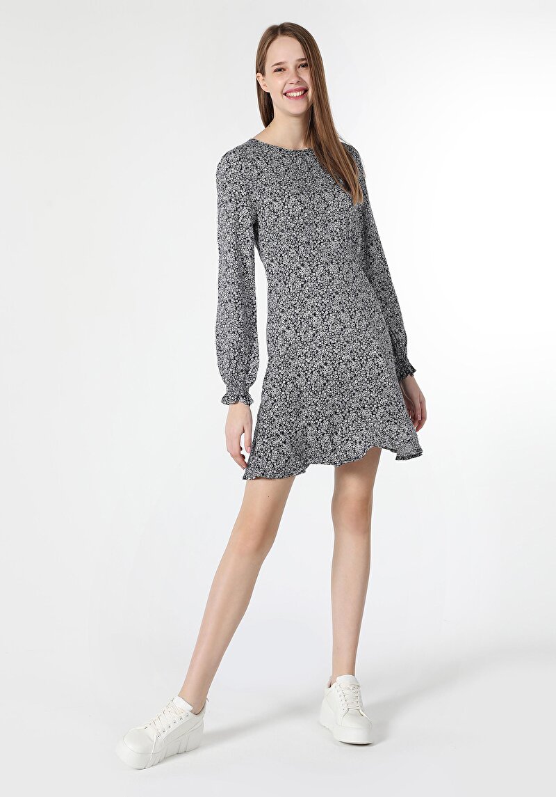 Slim Fit Kadın Lacivert Elbise