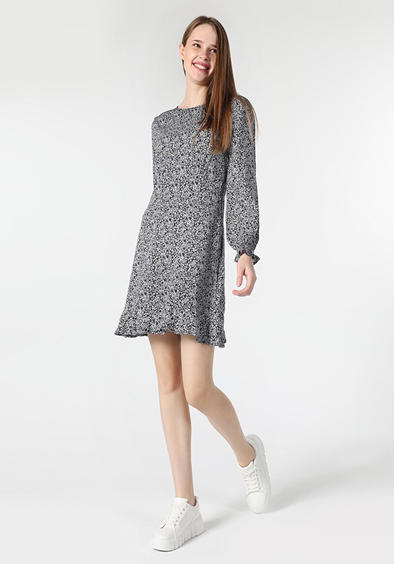 Slim Fit Kadın Lacivert Elbise